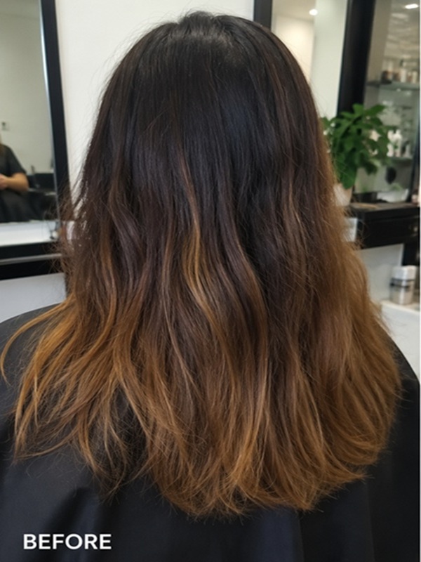 Balayage voor — Larsa Haarsalon Bilthoven